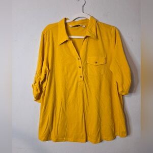 Sunny Yellow Women's Button-Down Shirt